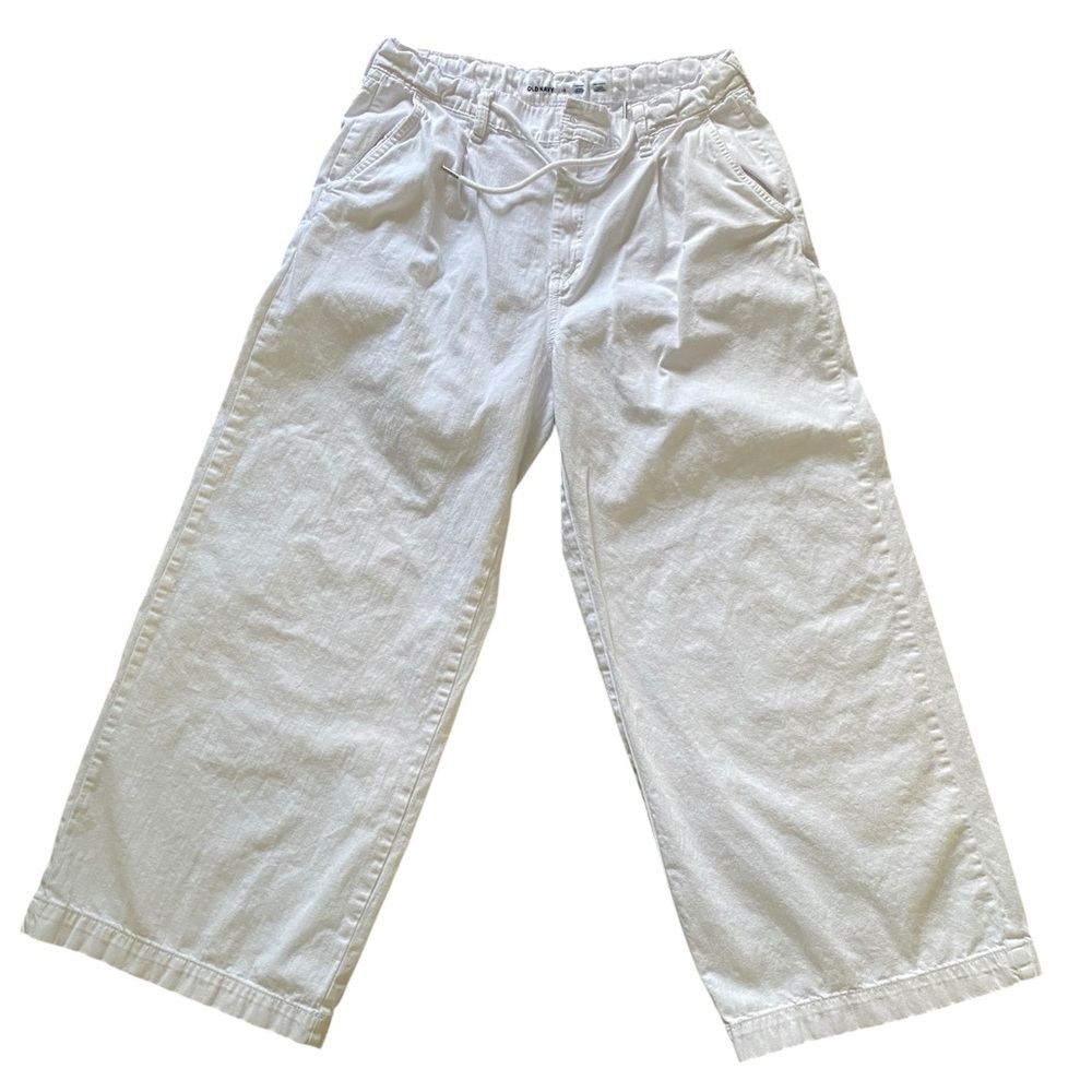 Old Navy High Rise Drapey Drawcord wide leg Pants 12